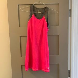 Fila Tennis Dress Neon Pink & Grey